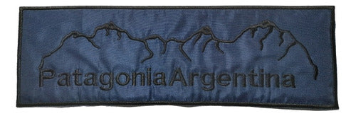 Parche Aplique Bordado Campera Azul 29,5cm Patagonia Espalda 0