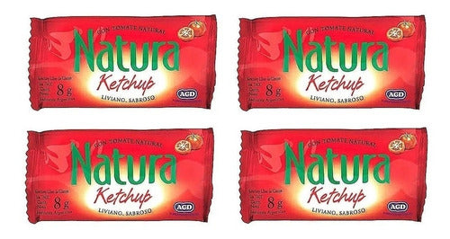 Ketchup Natura Individual Pouches Box of 192 Units x 8g Each 0