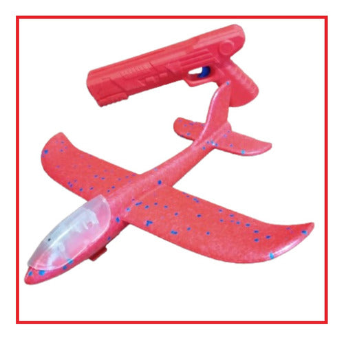 Brinquedo Lançador De Avião Luminoso Vermelho Ap Toys 1