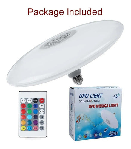 Generic LED RGB Lamp with Bluetooth Speaker and Remote Control 48W 5