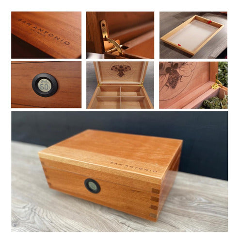 San Antonio Growing: Caja De Curado Humidor Cedro San Antonio Growing Xl Division 2