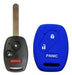 Silicone Steering Wheel Cover + Key Fob Case - Honda City Civic Blue 4