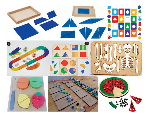 Pack Vectores Corte Laser -70 Juegos Didacticos - Montessori 2