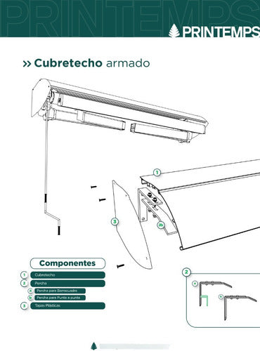 Aluminum Awning for Doors Windows 3 Meters Wide 4