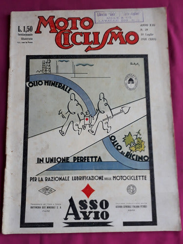 Revista Motociclismo N° 29 Julio De 1935 - Epoca Fascismo 0