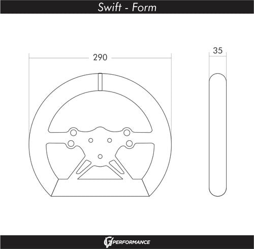 Volante Formula Swift - Form 290 Plano Tapiz Gamuza Gv 1