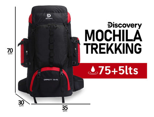 Discovery Adventures Mochila Mochilero Camping Trekking 70+5lts 1