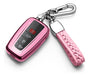 Pink Car Key Cover with Keychain for Toyota Models 2018-2023 - Soft TPU 360 Protection 0