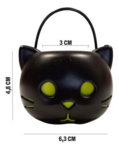 Party Store - Mini Balde Caramelera Gato Negro Halloween 2