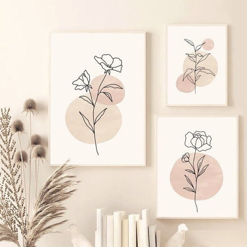 Algo Lindo Set of 3 Personalized Abstract Botanical Frames 0