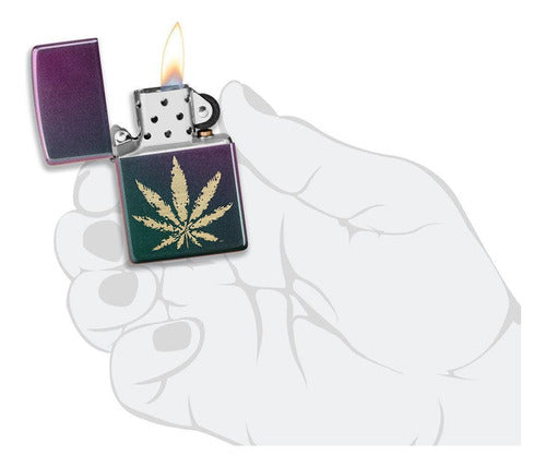 Zippo 49185 Iridescent Mari Juana Leaf Guarantee 4