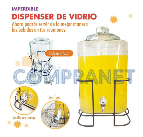 Compranet Dispenser De Jugo Con Base, Soporte Y Dispensador 9,8 L11272 1