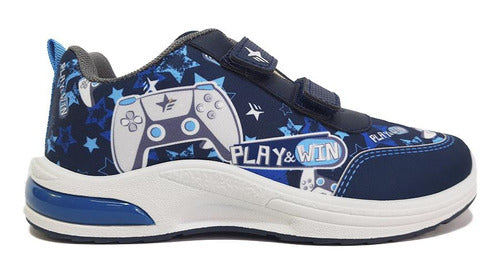 Footy Kids Sneakers - Injected Footwear Blue and White 5