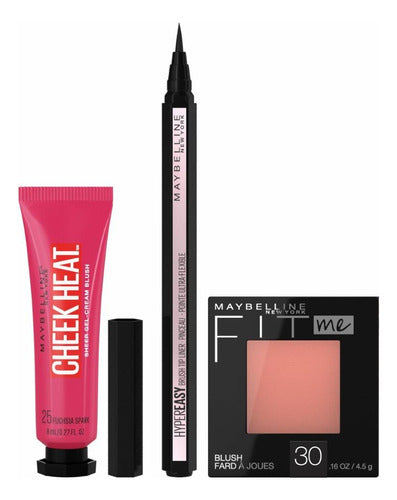 Pack Maybelline: Fit Me Blush + Cheek Heat + Eyeliner Easy 0