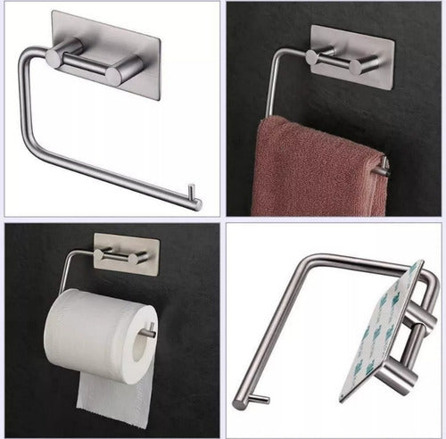 Ottone Stainless Steel Adhesive Toilet Paper Holder 2