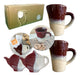 Rustic Ceramic Breakfast Set Handcrafted Gift Box Kvjc204 24