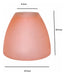 Replacement Satin Rose Glass Lampshade Conical Shape 1