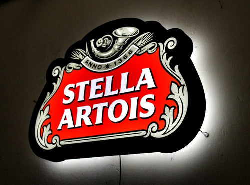 LED Illuminated Stella Artois Beer Sign for Glass/Bottle Bar Decor 5