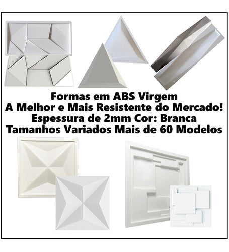 Forma Para Gesso 3d Trapezio 40x20 Abs 1,2 Molde Para Gesso 4