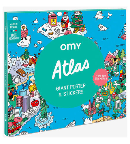 Póster Atlas + 100 Stickers 0