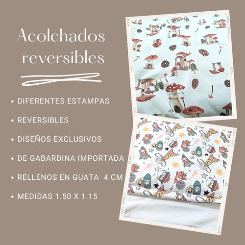 HILOS DE ENCANTO Reversible Crib Quilt - Gabardine Fabric 2