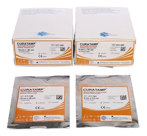 Curatamp Absorbable Oxidized Cellulose Gauze Hemostatic 100x200mm 0