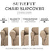 Sure Fit Duck Solid Dining Chair Slipcover Natural SF15395 4