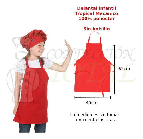 Child's Stain Resistant Kitchen Apron by Confección Total 100