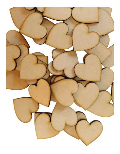 150 Estrellas De Mar + 150 Corazones 2cm Mdf Fibrofacil 1