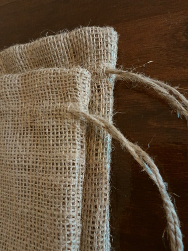 GreeN'Gift Jute Cord Burlap Bags 25x35cm (Pack of 10) 3