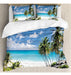 Ambesonne Summer Duvet Cover Set, Bottom Bay Barbados Beach 0