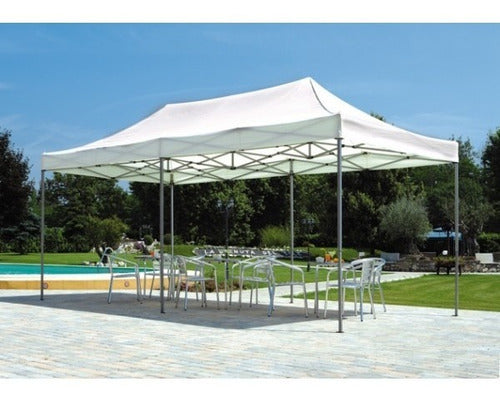 Gazebo Estructural Blanco De 3 X 6 Mts Impermeable 6x3 1