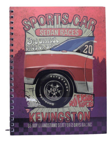 Kevingston Rugby Cars Soft Cover University Notebooks 3