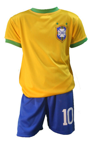 BRAZIL Pele 1970 Kids T-Shirt + Shorts 0