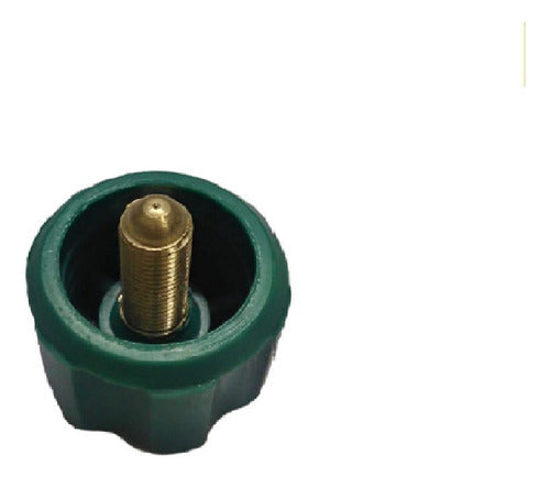 Carburox Oxygen/Nitrogen Valve Knob in Green and Black 5/16 1