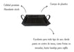 Form Multi-Use Black Plastic Tray with Handles 2