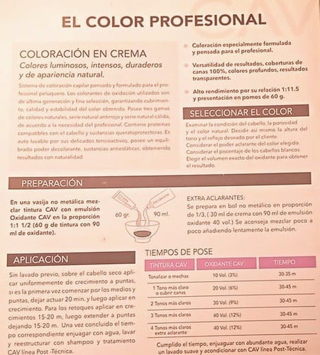 CAV Professional Tintura En Crema 60 G. Tono 4 Castaño 1