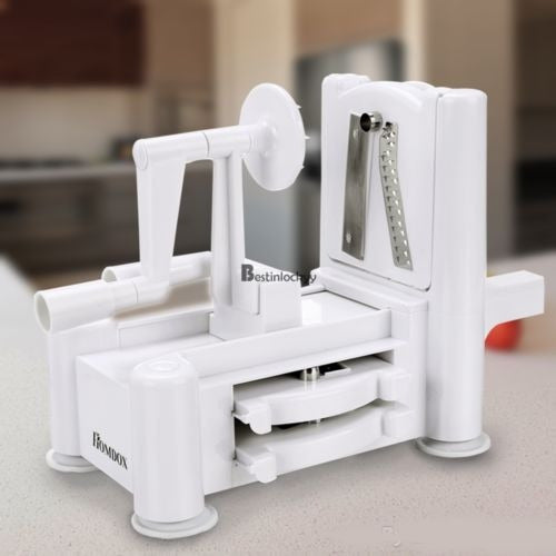 Hoja Triple Super Cocina Espiral Fruta Huller Spiralizer Cho 1