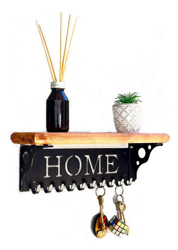 Decorar Con Hierro Wall Key Holder Wooden Iron Key Rack 10 Hooks 0