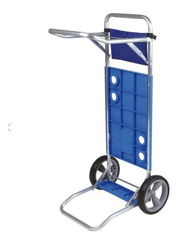 Mor Aluminum Beach Cart with Table and Wheels 2