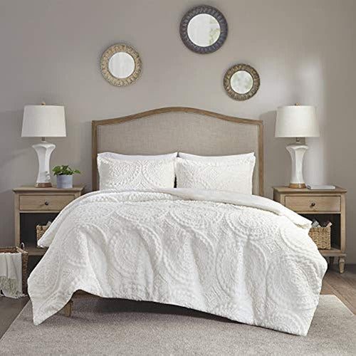 Madison Park Arya Medallion Pattern Ultra Soft Luxury Premium Plush Comforter Mini Bedding Set, King 0