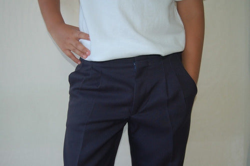 Joseph Navy Blue Pinzado Sarga Trousers T6, T38, and T40 1