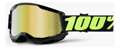 100% Strata 2 Mirrored ATV Motocross Goggles 0