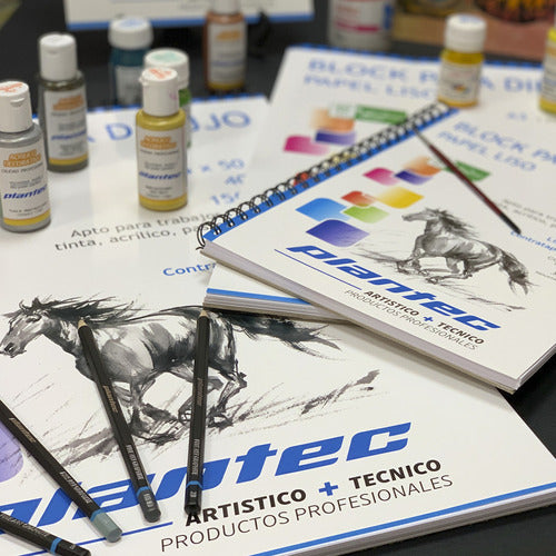 Plantec Block Para Dibujo Texturado A4 Liso 210gr 40hojas 2