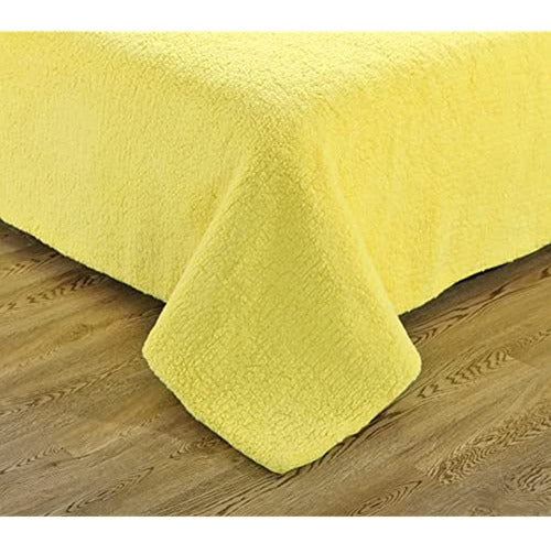 DaDa Bedding Cozy Ultrasonic Solid Lemon Yellow Manta Para S 1