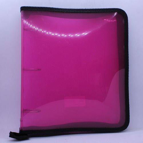 N3 PVC Transparent Folders with Rings and Zipper 3