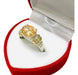 AP 046 Oval Cubic Oval Silver and Gold Ring 10x8 Medium 16