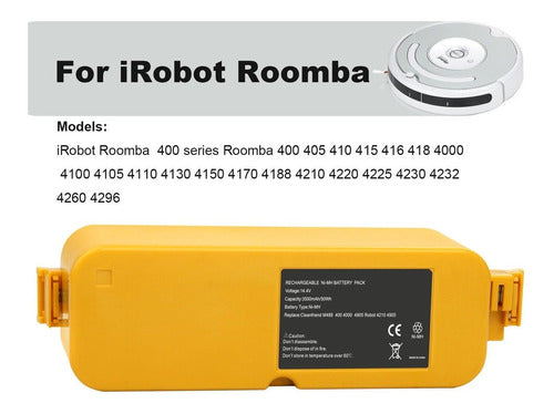 Bateria De 14.4v 3500mah Ni-mh Para Irobot Roomba Serie 400 1