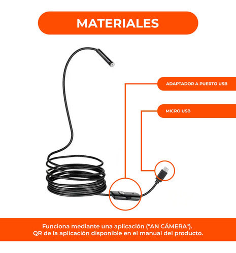 Cámara Boroscopio Endoscopio 2 Mts Usb Android Celular Pc 2