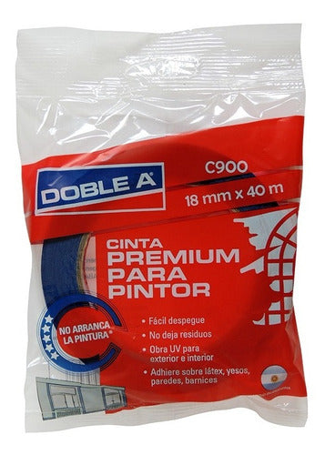 Doble A Cinta De Papel Pintor Azul 36mm Autoadhesiva Para Enmascarar 0